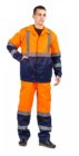 Костюм Дорожник с укороченной курткой (п/к), оранжевый/т.синий