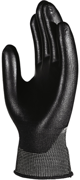 Перчатки Манипула Микропол (TPU-12, черный нейлон+п/у)