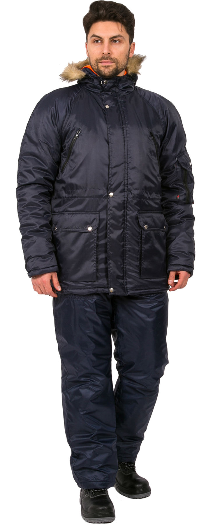 Куртка зимняя мужская Аляска (тк.Оксфорд), т.синий